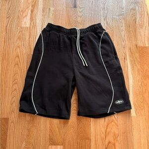 Corteiz Island Pique Black Shorts Y2K Baggy Mini Logo Alcatraz Crtz RTW Large
